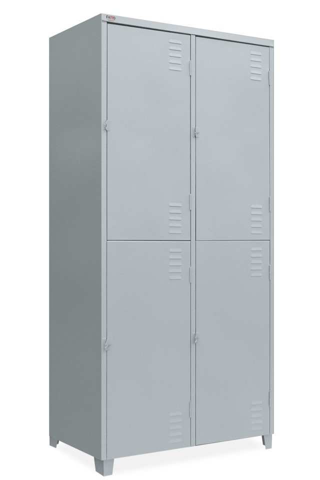 Escaninho Roupeiro de Aço 04 Portas Grandes Insalubre - Chapa  #26,24 e 22