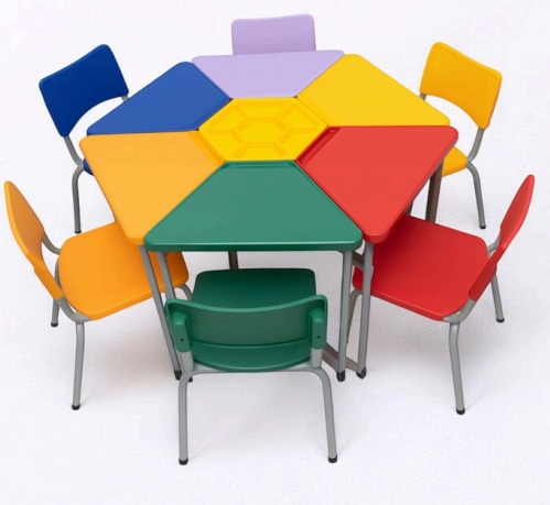 Conjunto Sextavado Infantil Polipropileno -  Diversas Cores