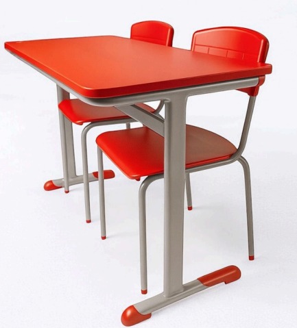 Mesa Dupla Compacta Infanto Juvenil Mdf com Fórmica - Diversas Cores