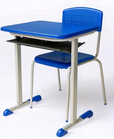 Conjunto Escolar Cja06 Adulto Fnde Polipropileno - Diversas Cores