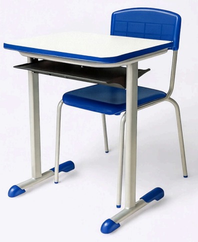 Conjunto Escolar Cja06 Adulto Fnde Mdf - Diversas Cores