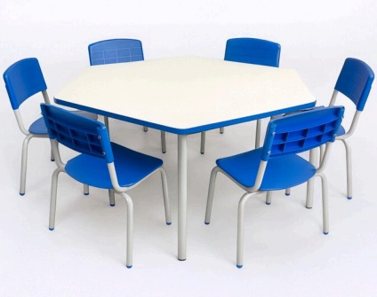 Conjunto Sextavado Adulto Mdf -  Diversas Cores