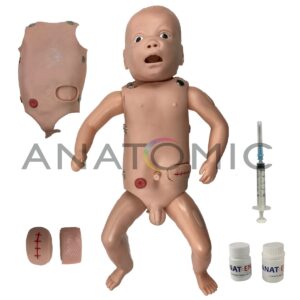 Manequim Bebê, Bissexual, com Órgãos Internos, Simulador para Treino de Enfermagem -tzj-0503